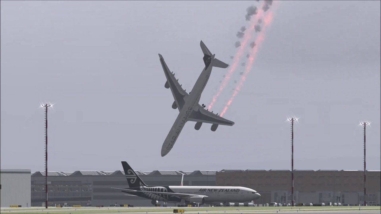 plane crashed at airport due to system failure