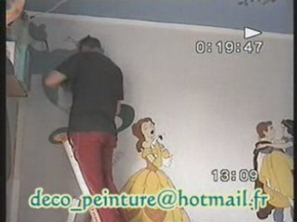 peinture alladin sur mur