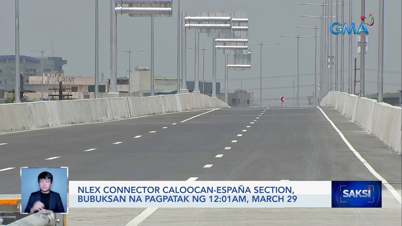 NLEX connector Caloocan-España section, bubuksan na pagpatak ng 12:01 AM, March 29 | Saksi
