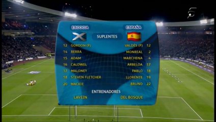 Euro 2012 (Qualifying)  Scotland vs Spain (Group I) 1st half