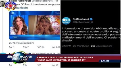 Barbara d’Urso e Lucio Presta fanno pace: lui la  “Suora laica in pailettes, un orrore in tv”