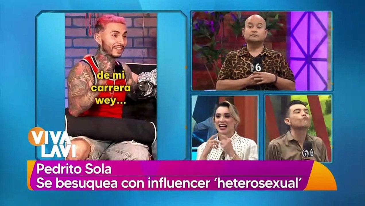 Pedro Sola se besuque a influencer durante podcast