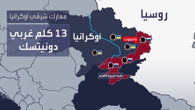 القوات الروسية تحرز تقدماً محدوداً على محوري باخموت وأفدييفكا