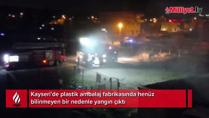 Plastik ambalaj fabrikasında yangın
