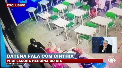 Datena fala com professora Cinthia que imobilizou aluno em escola de SP 28/03/2023 16:03:32