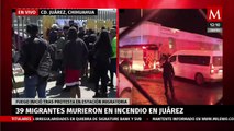 Migrantes piden información y justicia tras incendio en instalaciones del INM Cd. Juárez