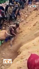 A segundos de morir sepultados, así rescataron a 9 hombres de las minas del Congo