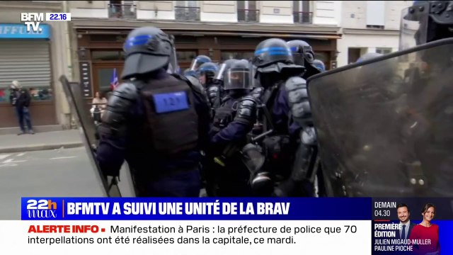 BFMTV au cœur d'une Brav à l'assaut des black blocs