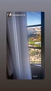 Sa compagne Marina a également publié une vidéo de la vue depuis leur chambre d'hôtel Luca Zidane est à Biarritz avec sa compagne, Marina