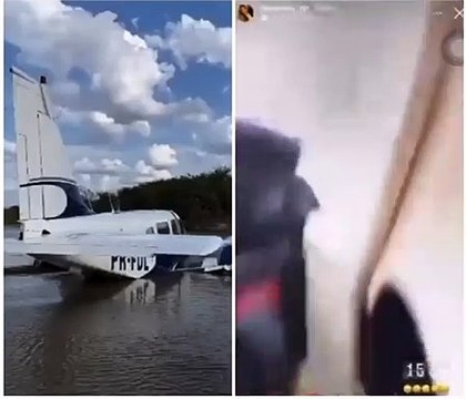 SUSTO! Piloto faz pouso de emergência em um rio após pane no motor do avião