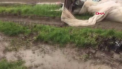 AMASYA'DA FIRTINA SERALARA ZARAR VERDİ