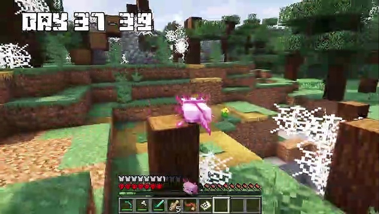 I Survived 100 DAYS as an AXOLOTL in HARDCORE Minecraft!