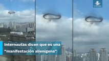 ¿Aliens? Captan misterioso aro negro en el cielo