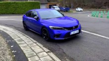 Essai POV Honda Civic e:HEV 2023, pack Sport, Premium Crystal Blue