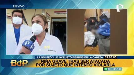 Niña atacada por sujeto que intentó violarla está en UCI con ventilación mecánica