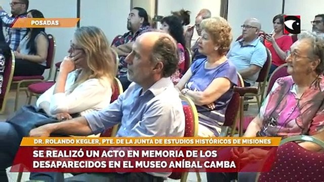 Se realizó un acto en memoria de los desaparecidos en el Museo Aníbal Camba