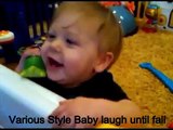 Baby laughing in different style