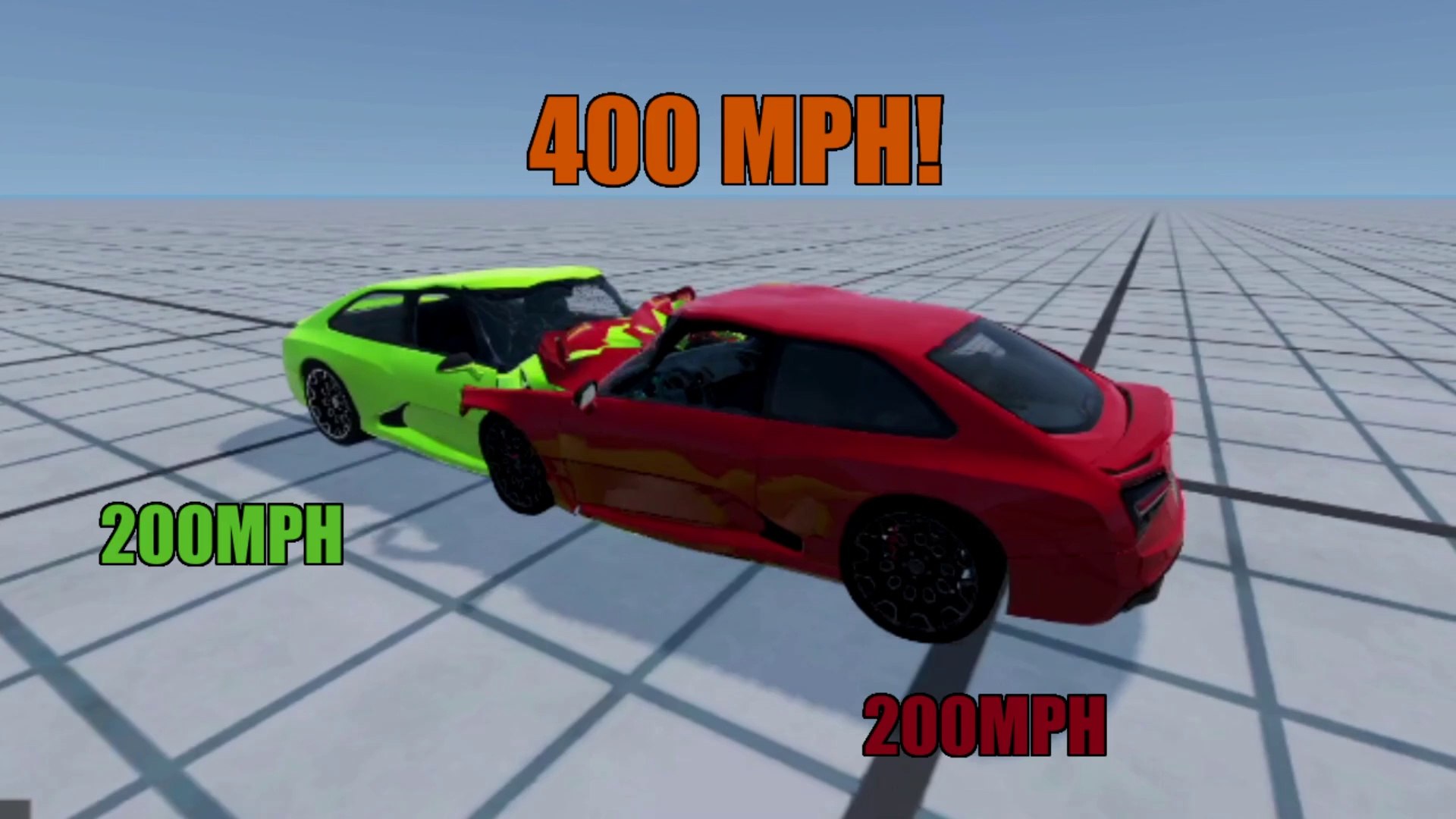 BeamNG Drive: 400 MPH Head-On Crash