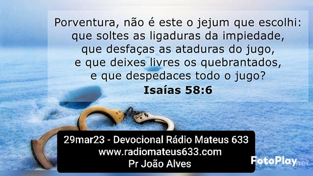 29mar23 - Devocional Rádio Mateus 633