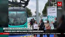 En Bogotá se presentó el primer autobús de transporte público impulsado con hidrógeno