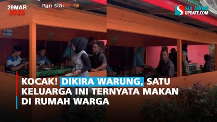 Kocak! Dikira Warung, Satu Keluarga Ini Ternyata Makan di Rumah Warga