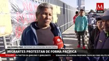Migrantes piden respuesta por incendio en albergue de Ciudad Juárez