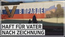 Kritische Zeichnung: Haft für alleinerziehenden Vater in Russland