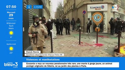 Réforme des retraites : pas de violences à Perpignan mais "on marche sur des braises", selon Alliance Police