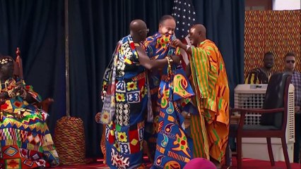 Kamala Harris' husband draped in Kente cloth in Ghana