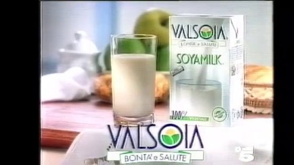 Pubblicità/Bumper anni 90 Canale 5 - Valsoia Soyamilk 100% Naturale