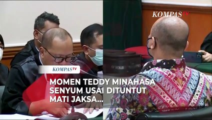 Full Senyum dan Lambaian Tangan Teddy Minahasa Usai Dituntut Hukuman Mati Oleh Jaksa