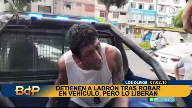 Los Olivos: detienen a ladrón tras robar en vehículo, pero luego lo liberan