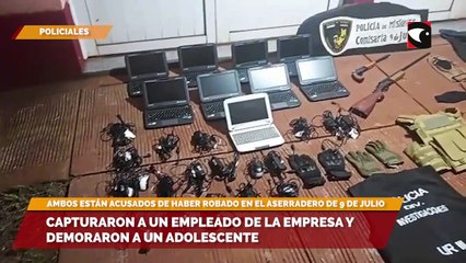 Capturaron a un hombre y demoraron a un adolescente por el asalto a un aserradero de 9 de Julio