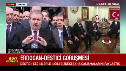 Erdoğan-Destici görüşmesi sonrası 'anket' açıklaması: "Bir saat önce geldi" deyip ellerindeki sonucu açıkladı