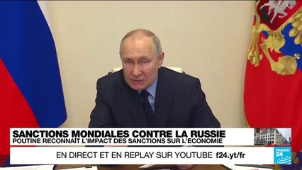 Vladimir Poutine dit que les sanctions "peuvent" avoir des conséquences "négatives" sur l'économie russe