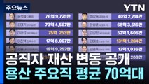 대통령실 고위급 평균 재산 70억...고위공직자의 3.5배 / YTN