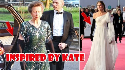 Inspired by Kate Princess Anne cuts a glamorous figure in black opera gloves