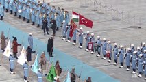 Erdoğan, Macaristan Cumhurbaşkanı Novak'ı resmi törenle karşıladı