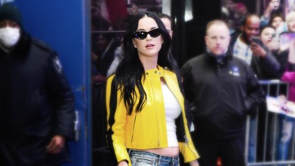 Katy Perry Elevated This Celeb-Loved Spring Uniform With a Canary Yellow Motorcycle Jacket