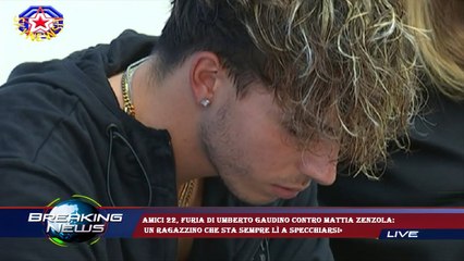 Amici 22, furia di Umberto Gaudino contro Mattia Zenzola:  un ragazzino che sta sempre lì a specchia