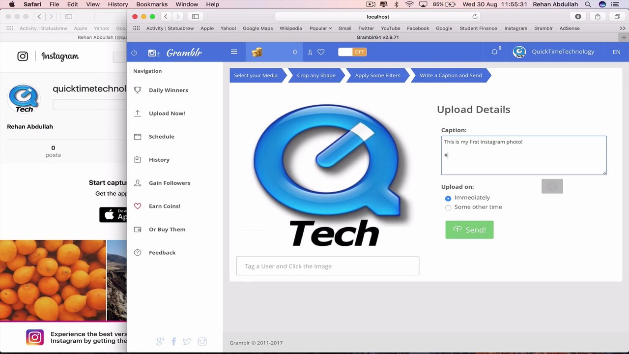 How to UPLOAD a Photo to Instagram Using Gramblr on a Mac Computer - Basic Tutorial | New