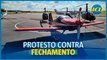 Aeroporto Carlos Partes: aviões tentam pousar na Pampulha em manifestação