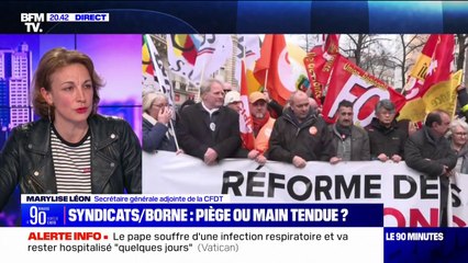 La réunion entre Élisabeth Borne et l'intersyndicale se tiendra mercredi, annonce Marylise Léon (CFDT)