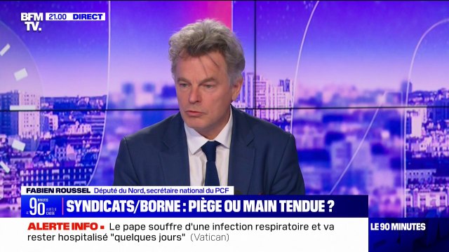 Fabien Roussel, secrétaire national du PCF, sur l'entretien entre Élisabeth Borne et les syndicats: On ne met pas son pied dans une porte qui s'ouvre