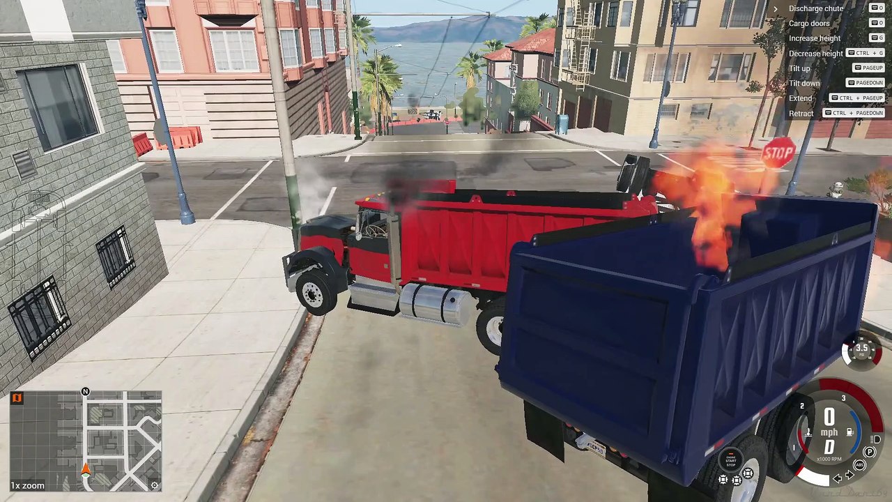 BeamNG.drive - Tandem Trailer Crashes
