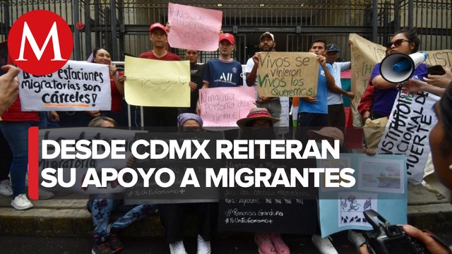 En CdMx, organizaciones protestan por la tragedia del INM Cd. Juárez,piden destituir a funcionarios