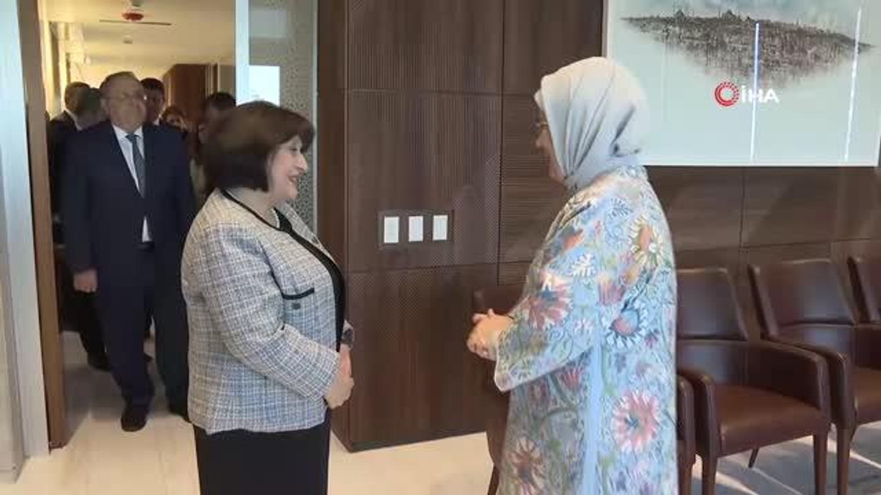 Emine Erdoğan, Azerbaycan Milli Meclis Başkanı Gafarova ile görüştü