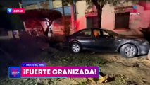 Intensa granizada sorprende al Estado de México