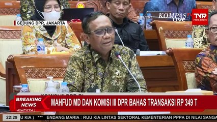 Momen Akhir Rapat Dengar Pendapat Transaksi 349 Triliun, Artaria Masih Interupsi Mahfud MD