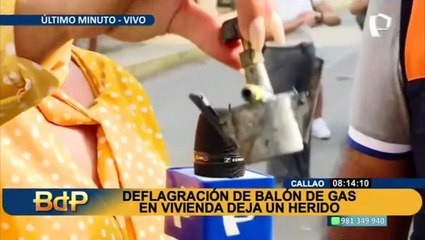 Deflagración de balón de gas en vivienda del Callao deja un herido